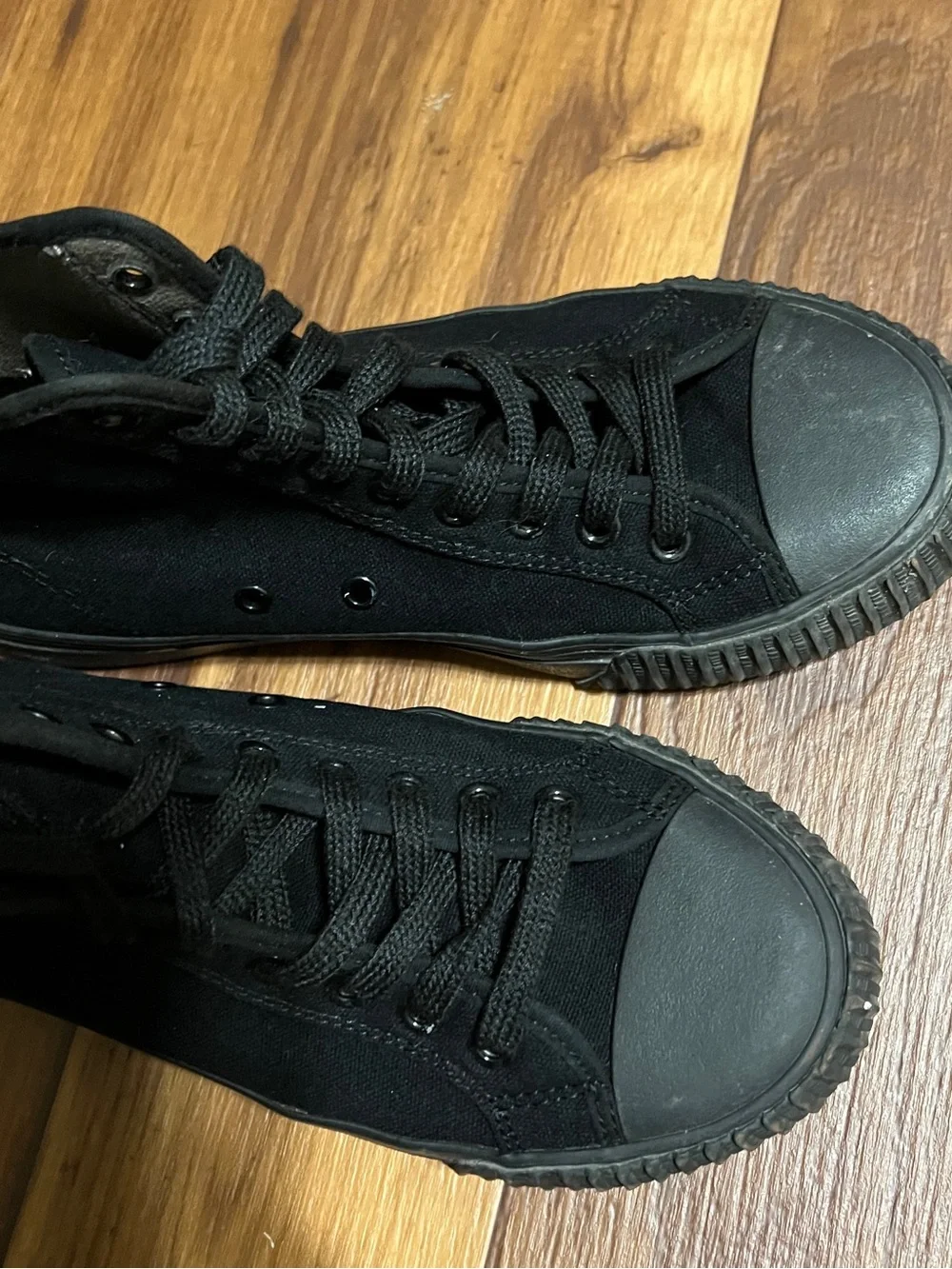 Pf Flyers The Sandlot Center Hi Shoes Size 8 Black Canvas Lace-Up Sneakers